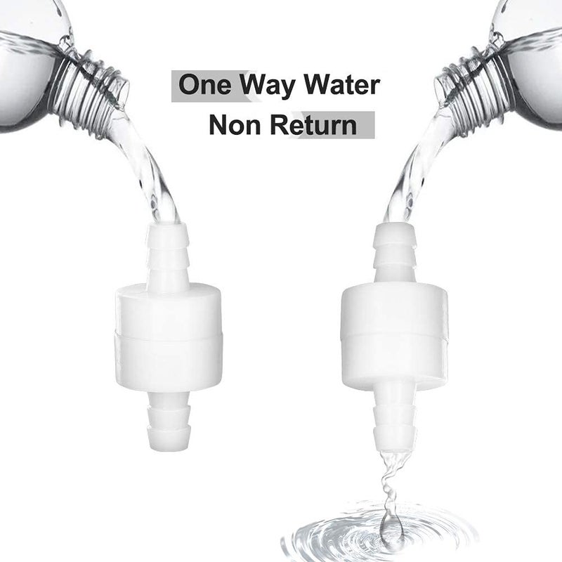 Feelers 1/4" One Way Inline Check Valve Non-Return One-Way Air Water Gas Check Valve Ozone Resistance PVDF, Pack of 4 4PCS - Image 5